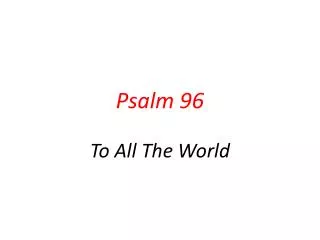 Psalm 96