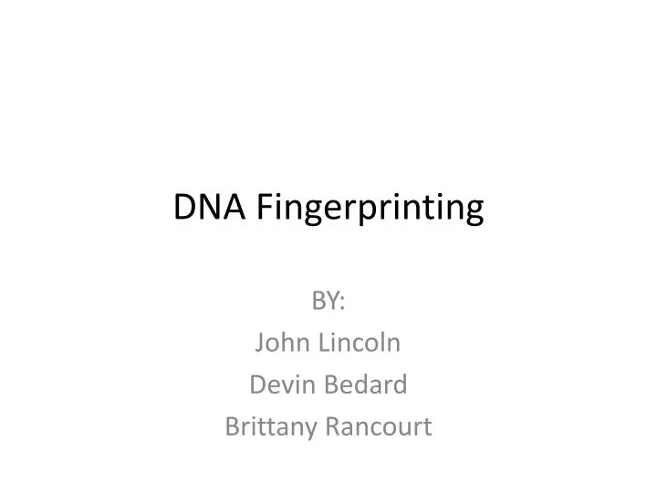dna fingerprinting