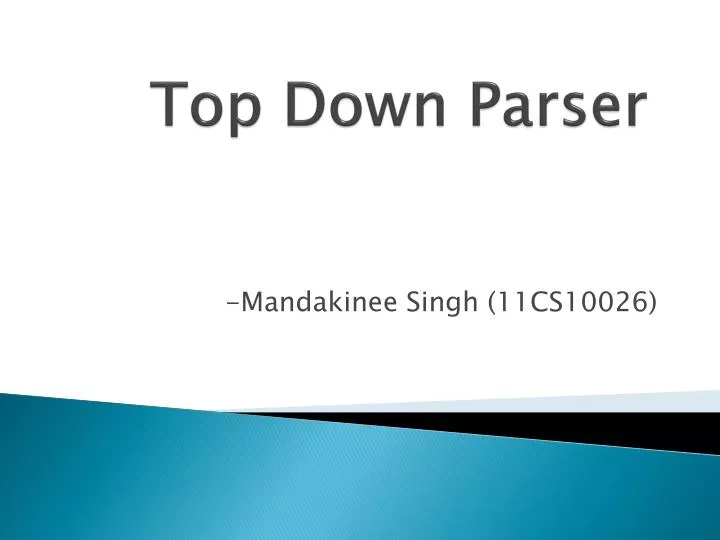 top down parser