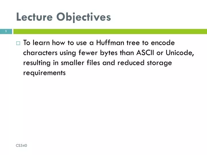 lecture objectives