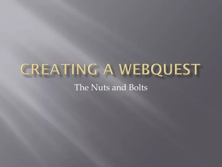 creating a webquest