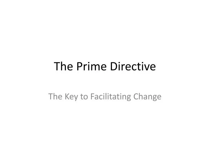the prime directive