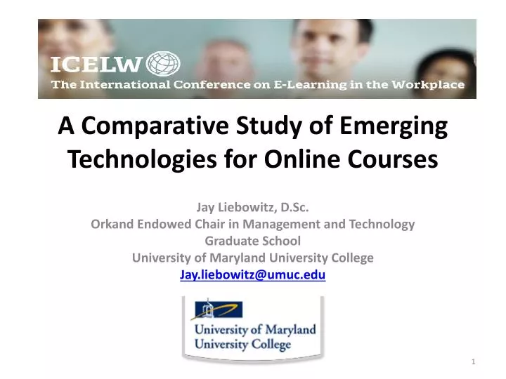 a comparative study of emerging technologies for online courses