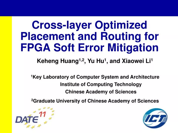cross layer optimized placement and routing for fpga soft error mitigation