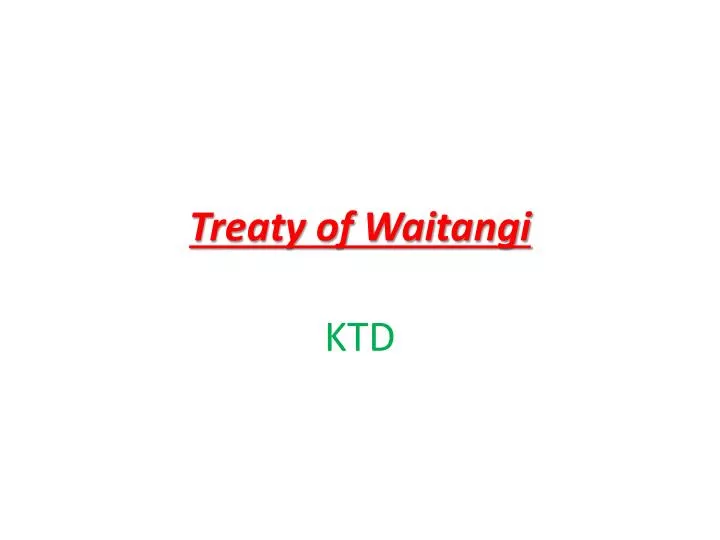 treaty of waitangi