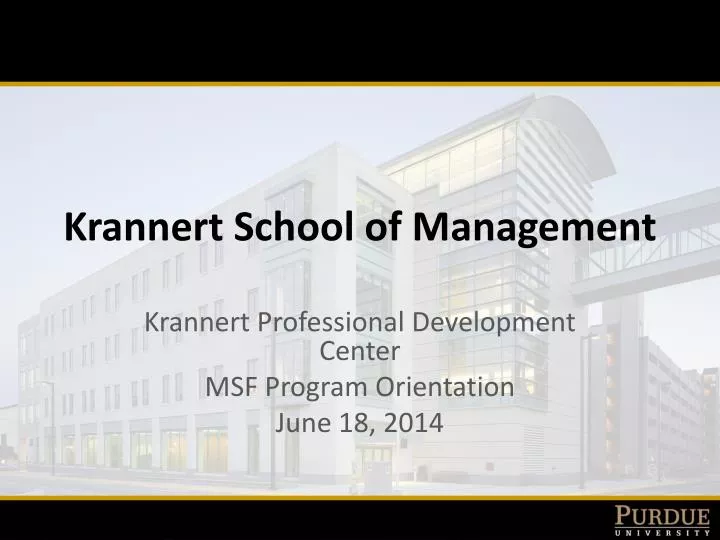 krannert school of management