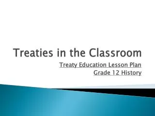 Treaties in the Classroom