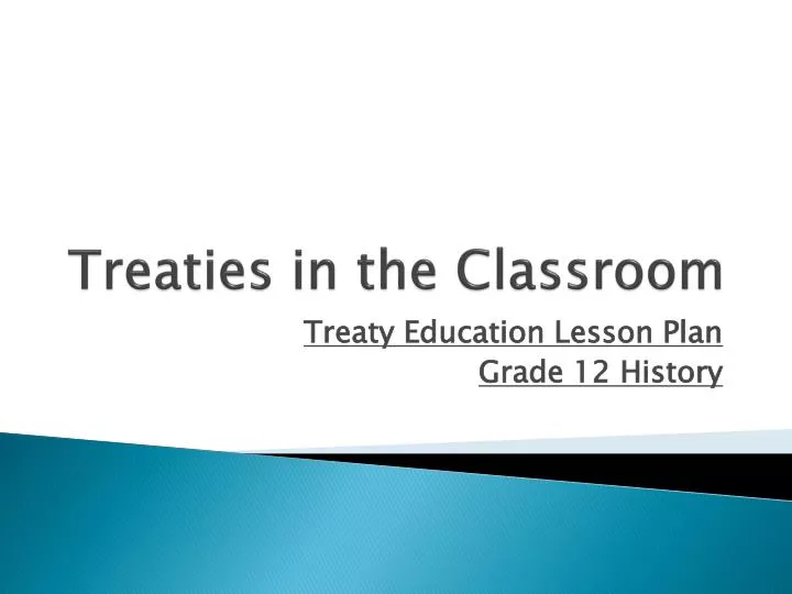 treaties in the classroom