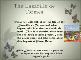 The Lazarillo de Tormes