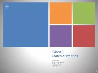 Class 9 States &amp; Treaties