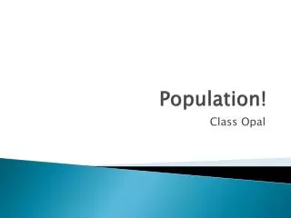Population!