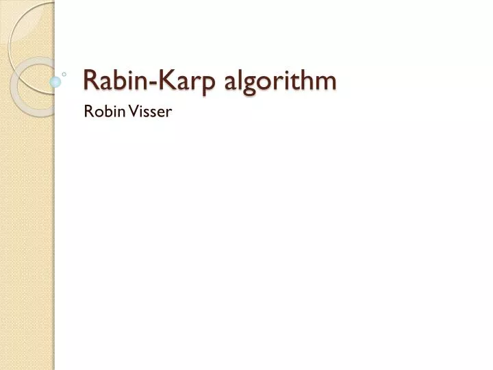 rabin karp algorithm