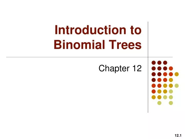 introduction to binomial trees