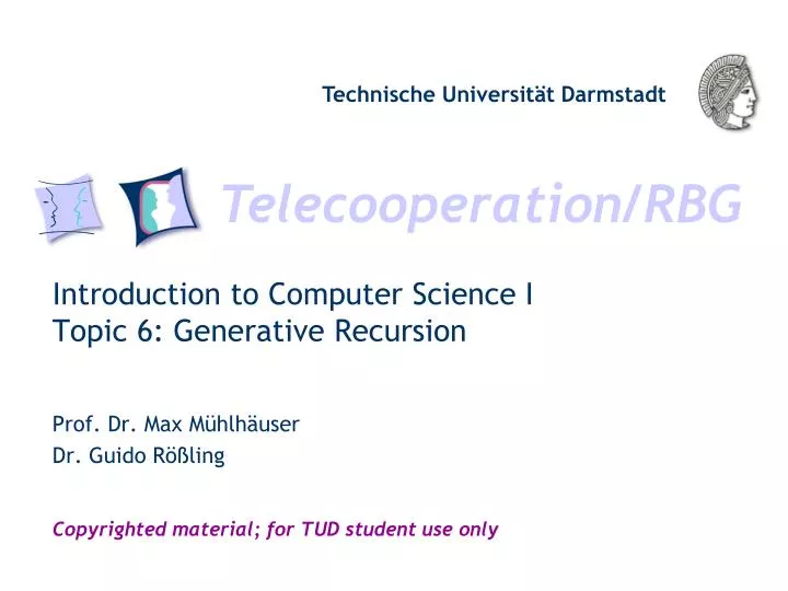 introduction to computer science i topic 6 generative recursion