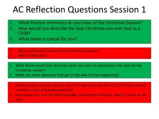 AC Reflection Questions Session 1