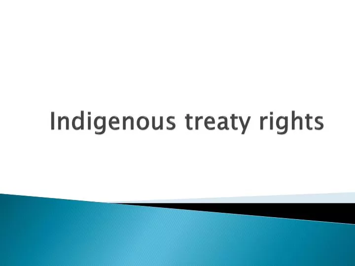 indigenous treaty rights