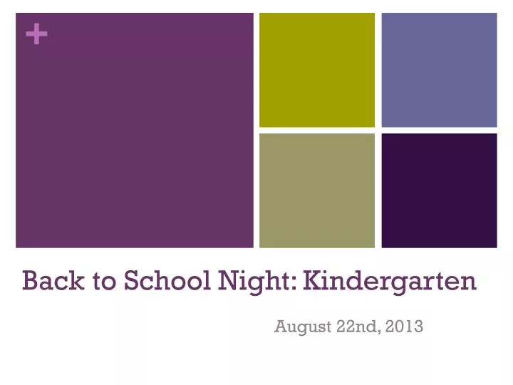 back to school night kindergarten