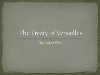 the treaty of versailles