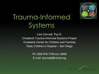 Trauma-Informed Systems