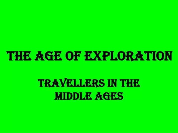 the age of exploration