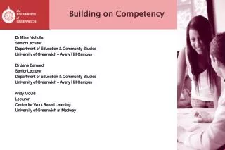 Building on Competency