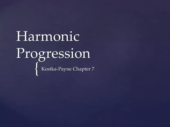 harmonic progression