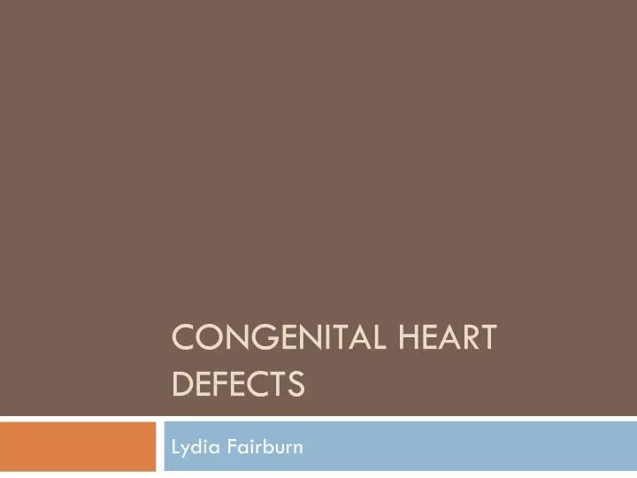 congenital heart defects