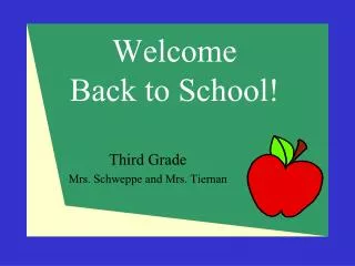 Welcome Back to School!