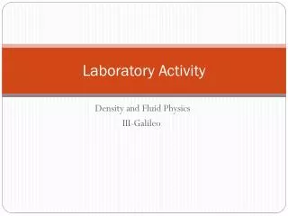 Laboratory Activity