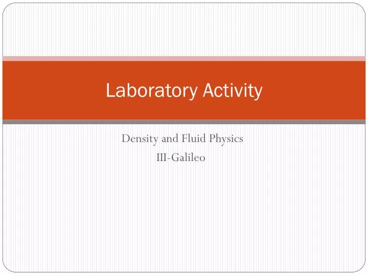 laboratory activity