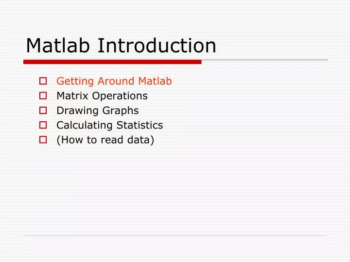 matlab introduction