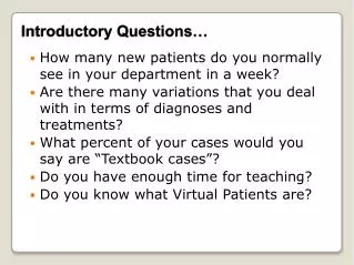 How many new patients do you normally see in your department in a week?
