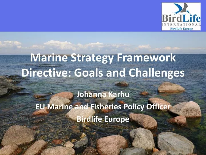 marine strategy framework directive goals and challenges