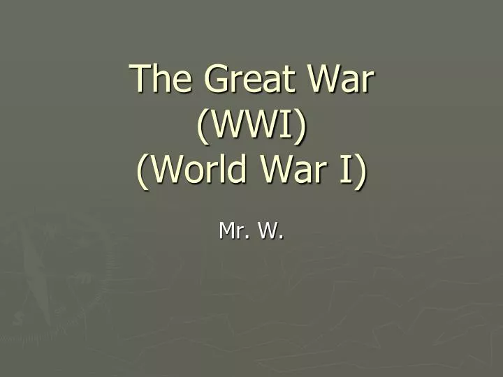 the great war wwi world war i