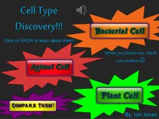 Cell Type Discovery!!! Click on EACH to learn about them!