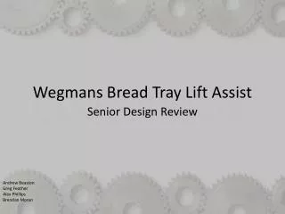 Wegmans Bread Tray Lift Assist