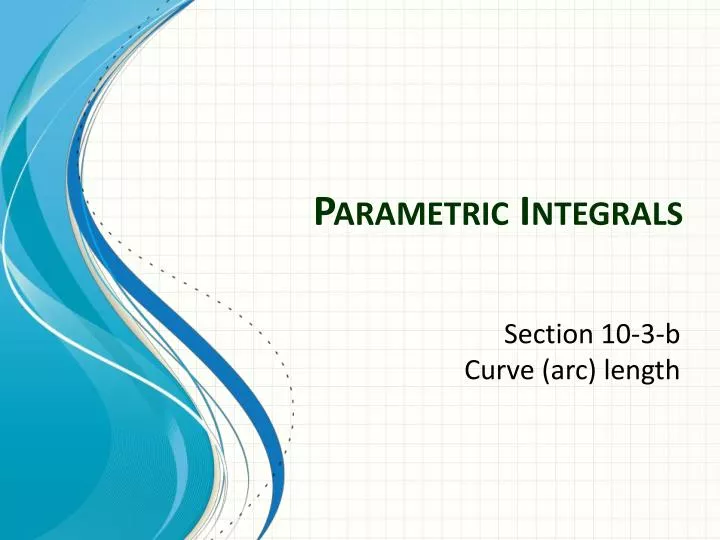 parametric integrals