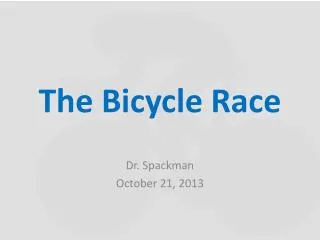 The Bicycle Race