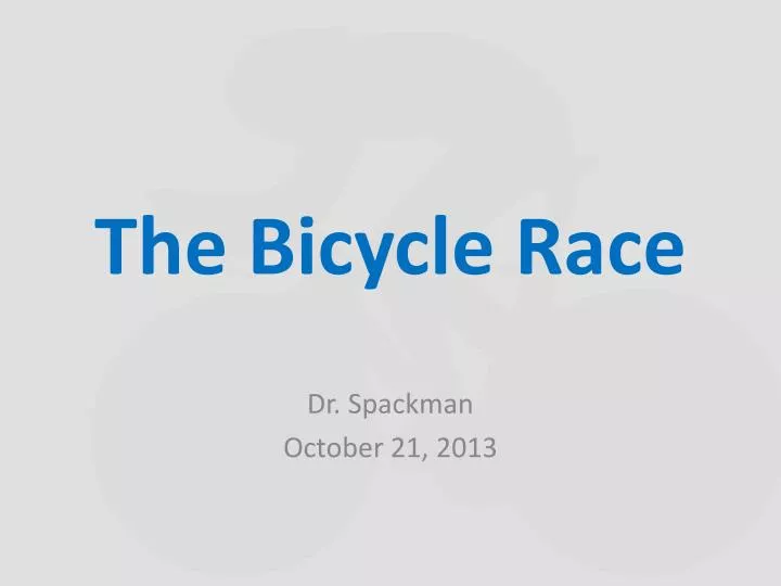the bicycle race