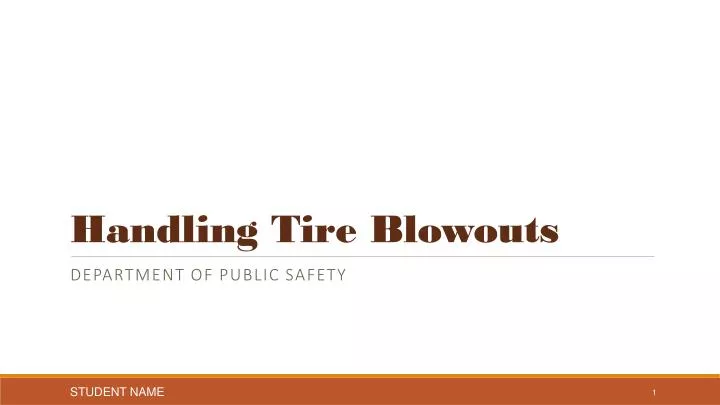 handling tire blowouts