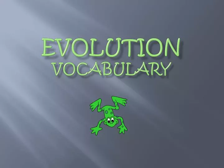 evolution vocabulary