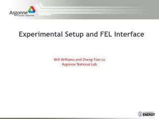 Experimental Setup and FEL Interface