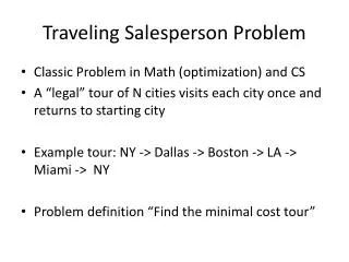 Traveling Salesperson Problem