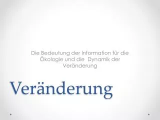 ver nderung