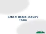 School Based Inquiry Team - slide 1