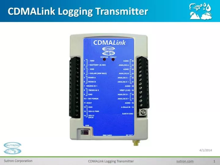 cdmalink logging transmitter