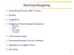 Spring Budget Process (SBP) Timeline Benefits Suggestions Budgeting in Finance Budget Development - slide 1