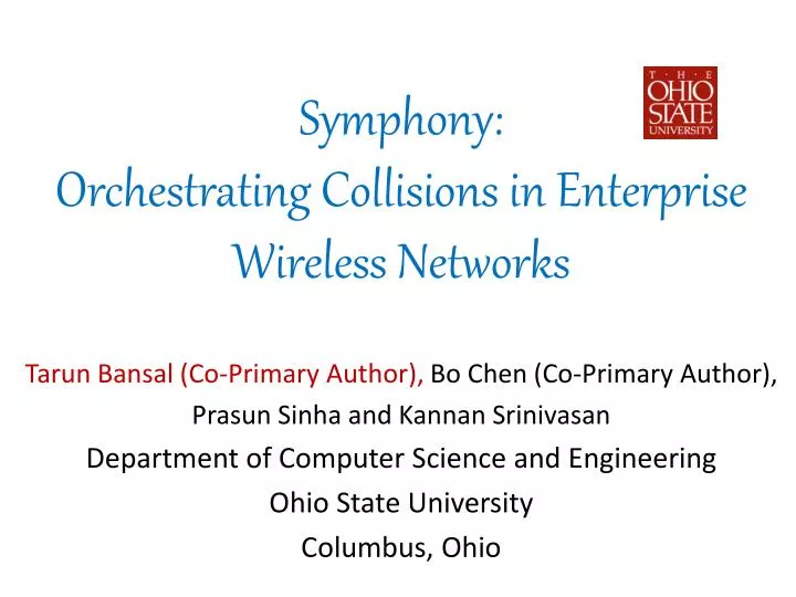 symphony orchestrating collisions in enterprise wireless networks