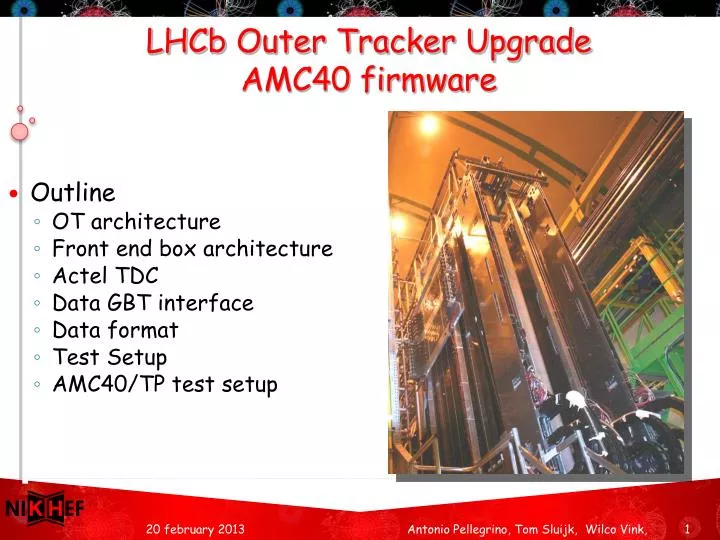 lhcb outer tracker upgrade amc40 firmware