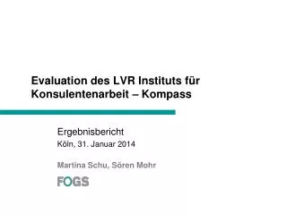 evaluation des lvr instituts f r konsulentenarbeit kompass